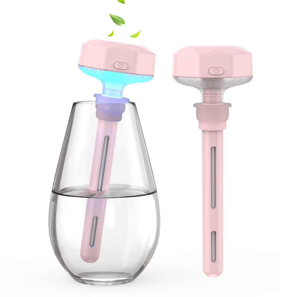 RUXAN Mini Portable Humidifier, Ultra Quiet Cool Mist USB Personal Humidifiers with Colorful Night Light ,Container Diversity Air Humidifier for Plants/Office/Bedroom