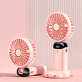 RUXAN Portable Fan- Handheld, 5 Speeds, 5000mAh Power, Adjustable Personal Fans for Travel, Camping, Pink
