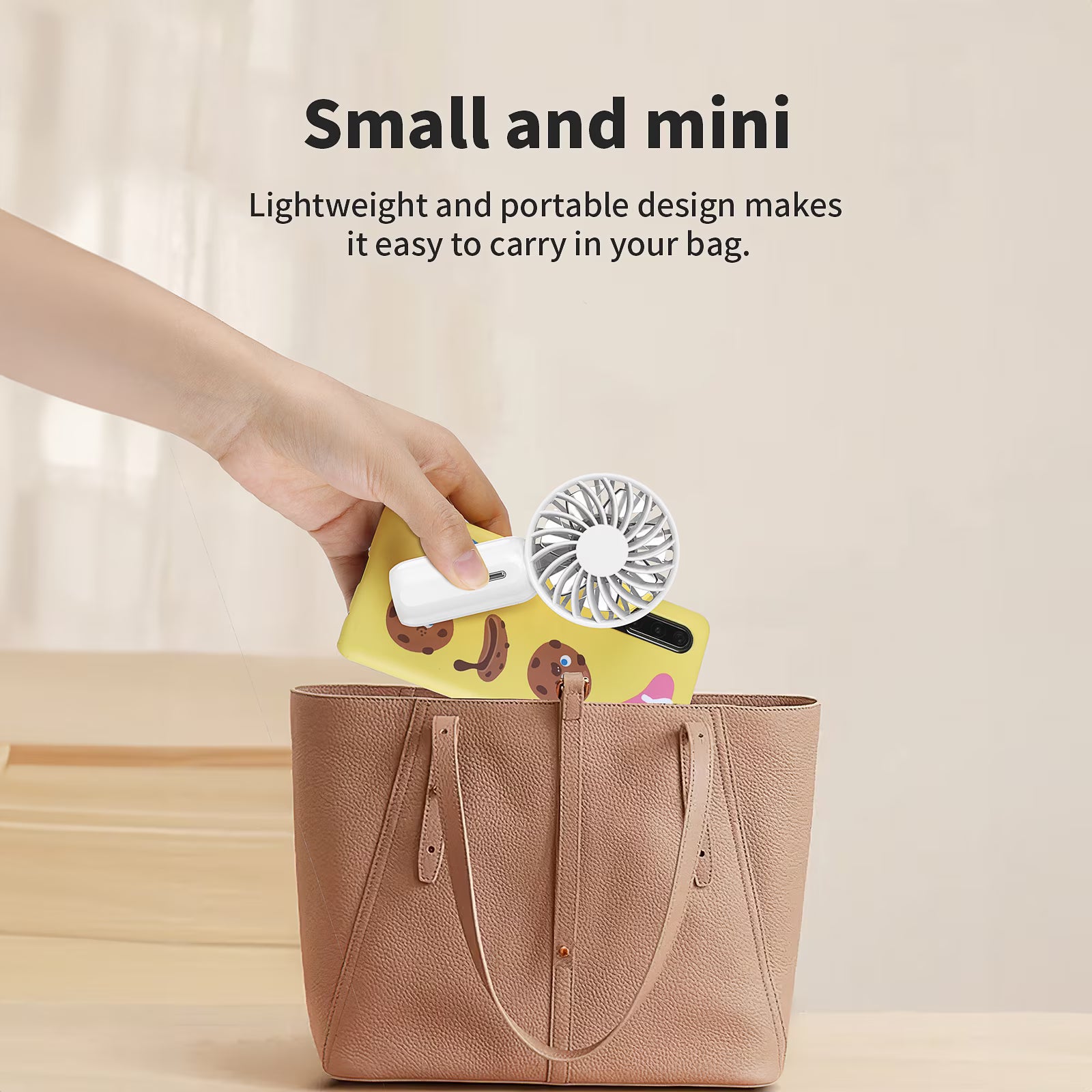 RUXAN Portable Pocket Fan with USB Rechargeable Battery 3 Speed Handheld Fan Lanyard Personal Desk Table Fan for Daily,Travel, Outdoors, Hiking, Camping