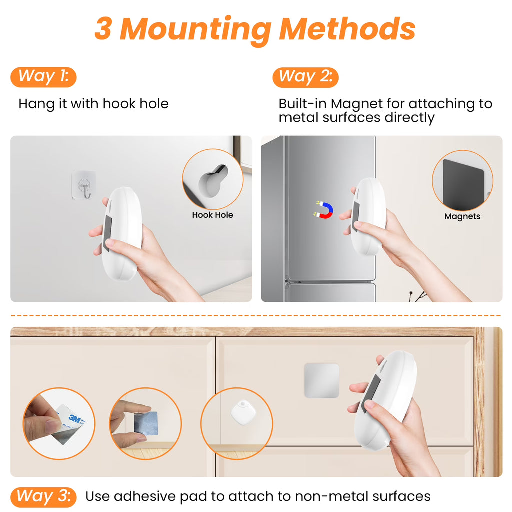 RUXAN Motion Sensor Night Lights Rechargeable, Magnetic LED Under-Cabinet Lights for Bed for Kitchen, Stairs, Hallway, Toilet - 2 Pack