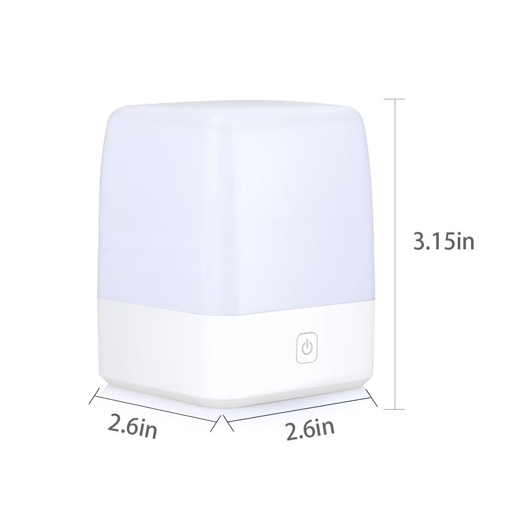 RUXAN Small Night Light for Kids, Led Dimmable Bedside Lamps Light for Bedroom, Baby, Nursery, Sleeping, 2 Lighting