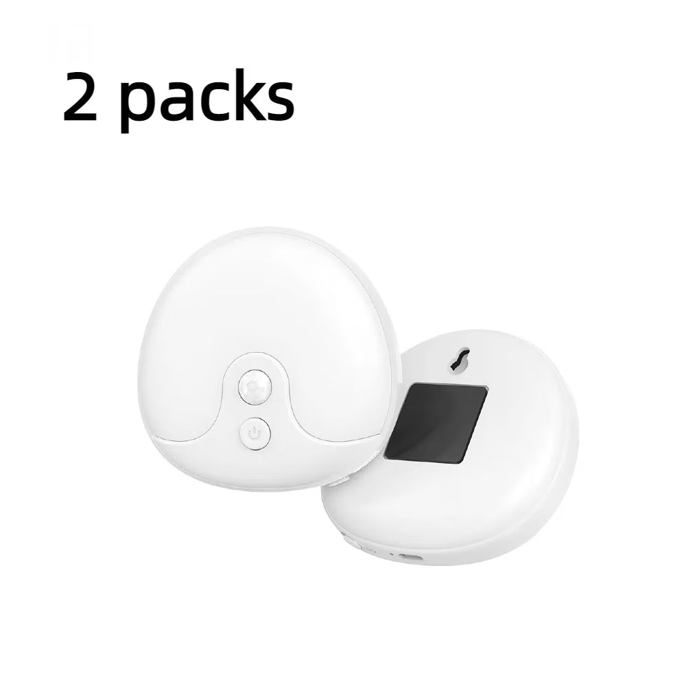 RUXAN Motion Sensor Night Lights Rechargeable, Magnetic LED Under-Cabinet Lights for Bed for Kitchen, Stairs, Hallway, Toilet - 2 Pack