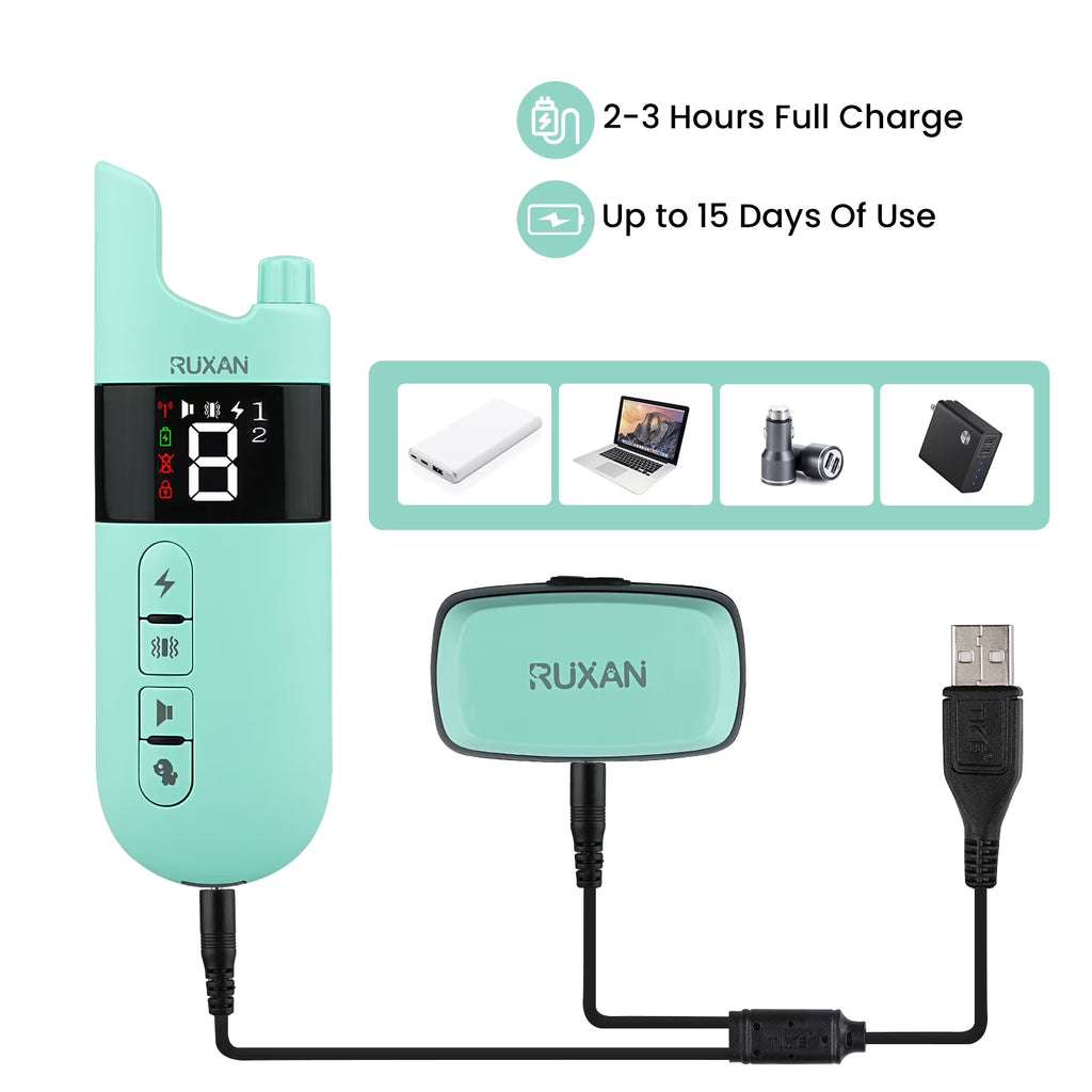 RUXAN Dog Training Collar with Remote Control -Dog Shock Collar for 15-120lbs Small Large Dogs, Waterproof, Dogs Stop Barking