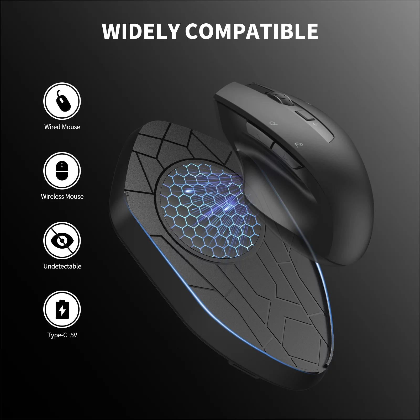 RUXAN Undetectable Mouse Mover, Mouse Jiggler usb for computer,Laptop,Mac, Wireless Mice, Automatic, Keeps PC Active
