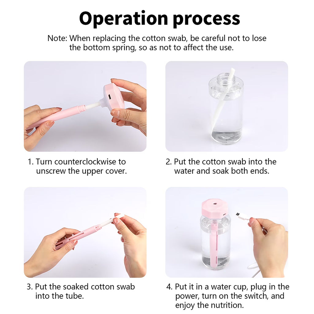 RUXAN Mini Portable Humidifier, Ultra Quiet Cool Mist USB Personal Humidifiers with Colorful Night Light ,Container Diversity Air Humidifier for Plants/Office/Bedroom