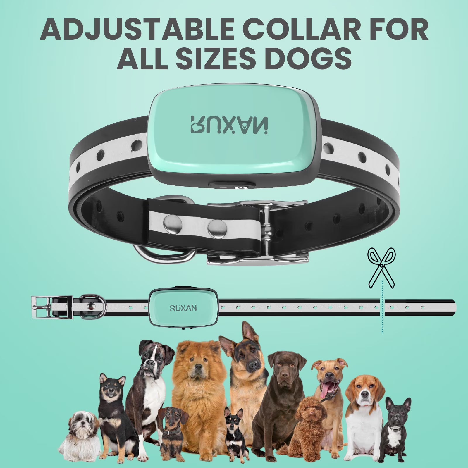 RUXAN Dog Training Collar with Remote Control -Dog Shock Collar for 15-120lbs Small Large Dogs, Waterproof, Dogs Stop Barking