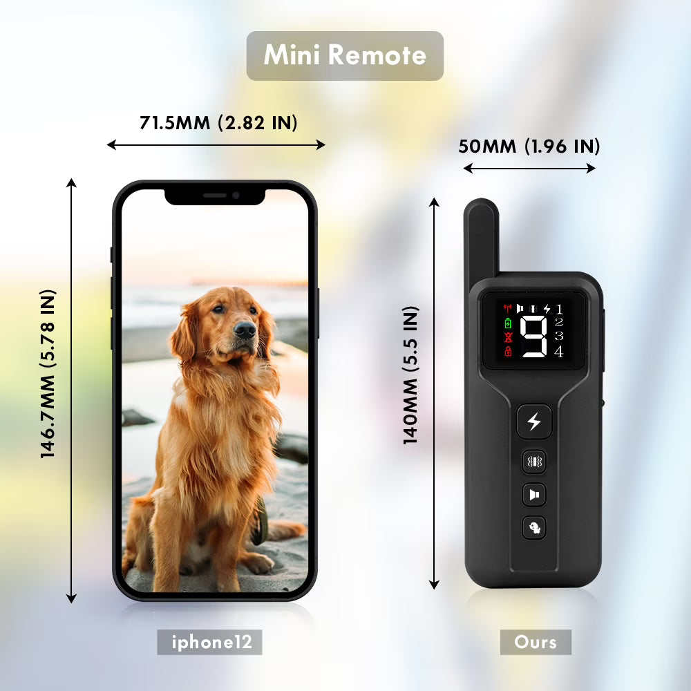 RUXAN Shock Collar with Remote for Dogs with 2 collars- Bark Training, for 15-120lbs Large Medium Puppy, Smart Collar, Black