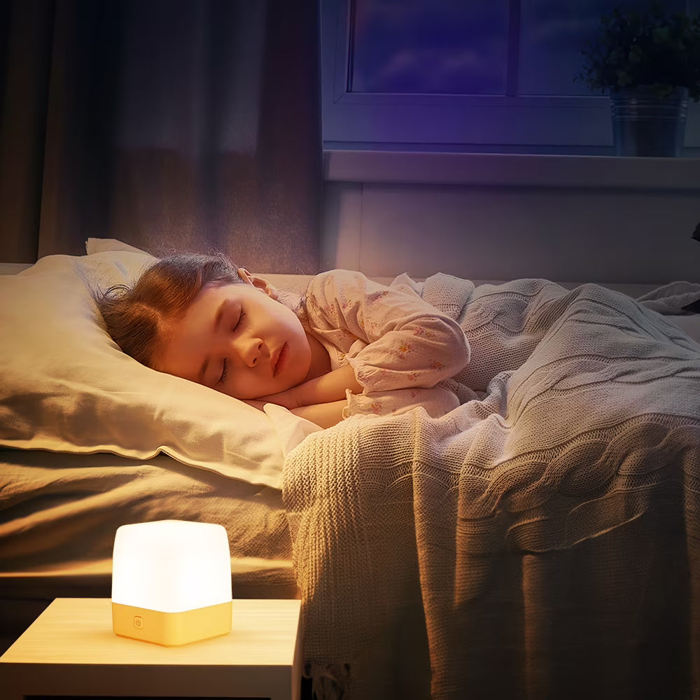 RUXAN Small Night Light for Kids, Led Dimmable Bedside Lamps Light for Bedroom, Baby, Nursery, Sleeping, 2 Lighting
