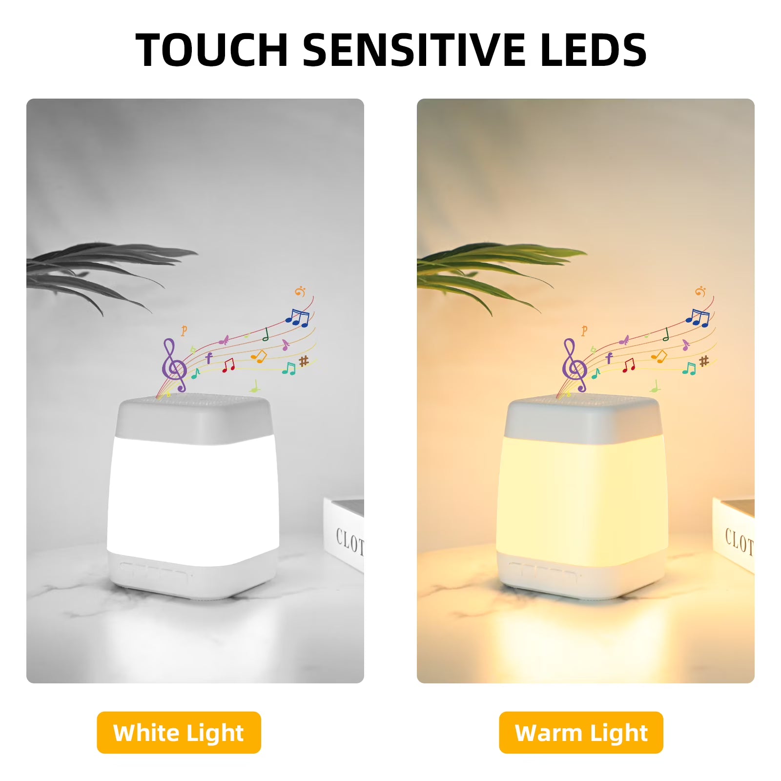RUXAN Portable Bluetooth Speaker Multi-Color Changing Touch Control LED Light All in One Wireless Bluetooth Speakers for Party Outdoor Camping