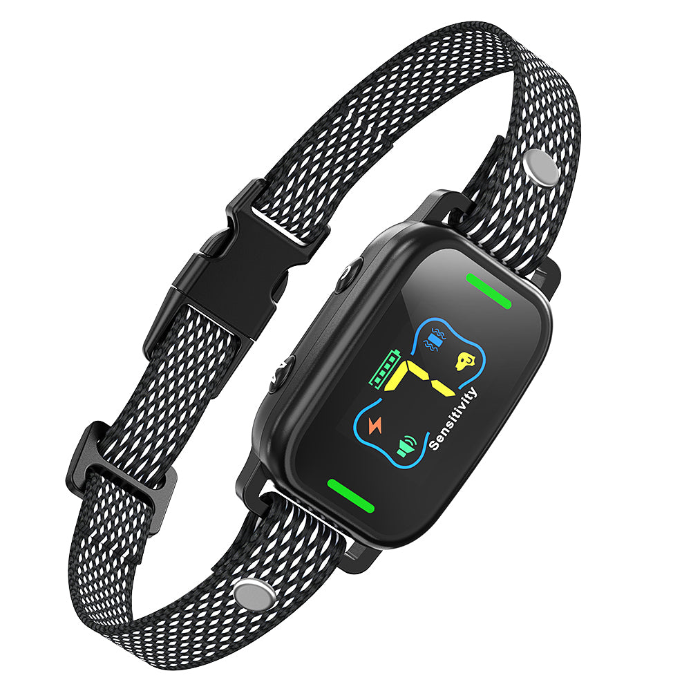 Jewyow Smart Anti Barking Dog Collar for 22-110 lbs Dogs - Beep Vibration & Shock Training Collar, Rechargeable LCD Display Anti Bark Collar for Small Medium Large Dogs