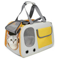 Jewyow Cat Carrier – Pet Carrier for Cats & Dogs, Enhanced Ventilation, Safety Locking Zippers, Padded Shoulder Strap (Black)