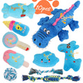 Jewyow 10-Pack Dog Toys Set for Small Dogs, Squeaky Plush Chew Toys with Ball & Rope for Puppy Teeth Cleaning, Interactive Fun and Training