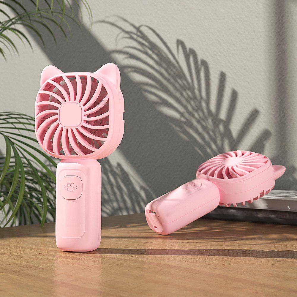 RUXAN Portable Handheld Mini Fan,USB Rechargeable Small Pocket Fan,500mAh Battery Operated with Adjustable 3 Speeds for Daily,Travel, Outdoors,Hiking.