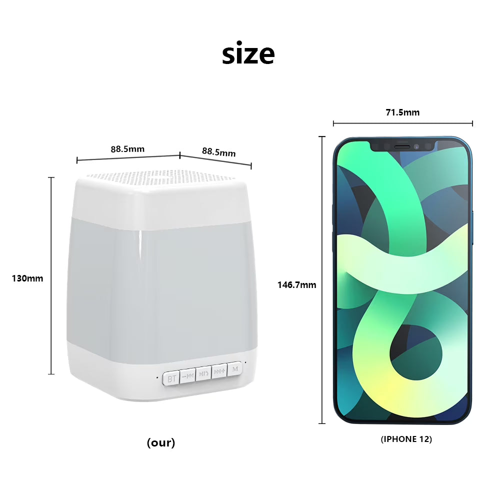 RUXAN Portable Bluetooth Speaker Multi-Color Changing Touch Control LED Light All in One Wireless Bluetooth Speakers for Party Outdoor Camping